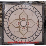 Chelsea, 48" Square Honed Waterjet Stone Floor Inlay