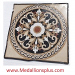 MARSEILLE, 36" Square Stone Floor Inlay