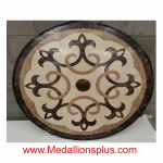 mayflower, 48" non-polished Stone Floor Medallion