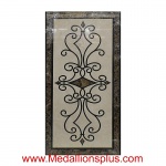 Michaelangelo, 36" x 72" Polished Rectangular Polished Waterjet Floor Medallion