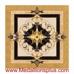 Isabelle Square , 48" Waterjet Stone Floor Inlay