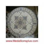 Sunstone W1, 36" Mosaic Tile Floor Medallion