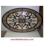 Waterjet Oval Medallion - Design 10