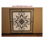 KRISTINE II, 36" Square Mosaic Medallion - Tumbled