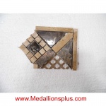 3D Dark Emperador Polished Corner- Tile Border 4" x 12"