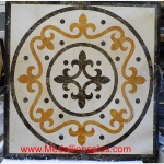 Seville Square 3/8, 36" Waterjet Stone Floor Inlay
