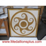 Solar, 36" Waterjet Stone Floor Inlay