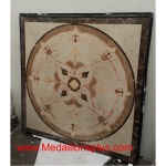 Rose Square, 48" Waterjet Stone Floor Inlay