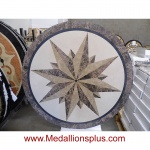 Star, Honed 60" Stone Floor Medallion