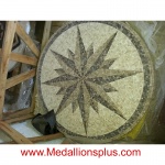 Sunstone W2, 36" Mosaic Tile Floor Medallion