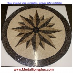 Star Light, 48" Honed Mosaic Floor Medallion