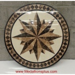 Star Diamond, 24" Stone Floor Medallion
