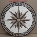 Star Diamond, 36" Stone Floor Medallion