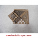 3D Dark Emperador Honed Corner- Tile Border 4" x 12"