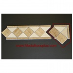 Travertine and Marble Honed - Tile Border 4" x 12" - Corner