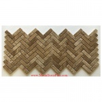 Herringbone Travertine Honed Mosaics Meshed on 12x12 sheet