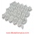 Oval Diamond - Carrara & Thassos White Marble Polished Mosaic Tiles