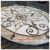Kristine, 46.5" x 34.5" Oval Waterjet Cut Floor Medallion, Polished