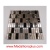 Stainless Steel and Crackel Glass Backsplash Mosaic