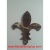 Fleur De Lis, Dark Emperador Accent Piece, 4" x 4"