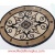 Kristine II, 18" x 24" Oval Waterjet Cut Floor Medallion, Polished