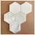 Carrara Marble Honed Hexagon Tiles, 6"