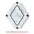 Carrara And Black Granite Waterjet Cut Tile - Design 36