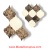 Crema Marfil & Dark Emperador Waterjet Cut Tile - Design 19