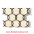 Crema Marfil & Dark Emperador Waterjet Cut Tile - Design 31