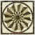 Eden, 48" Square Waterjet Stone Floor Inlay Polished