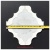 Carrara And White Marble Waterjet Cut Tile - Design 47L