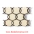 Crema Marfil & Dark Emperador Waterjet Cut Tile - Design 31