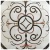 Joanie, 41 5/8" Square Waterjet Stone Floor Inlay