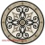 KRISTINE II, 24" Waterjet Stone Floor Medallion