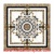Farrah, 48" Square Waterjet Stone Floor Inlay