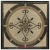 ELEGANTE, 36" Square Waterjet Stone Floor Inlay Polished
