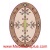 Hazel, 42" x 60" Oval Waterjet Cut Floor Medallion, Polished