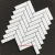 Thassos White Marble Herringbone Polished Mosaics Tiles