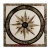 COMPASS STAR Square  3/8, 36" Waterjet Stone Floor Inlay