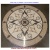 KRISTINE, 48" Honed Mosaic Floor Medallion