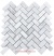 Carrara White Marble Polished Herringbone Mosaic Tiles