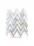 Calacatta Gold Marble & Yellow Gold Herringbone Chevron Polished Mosaics Tiles