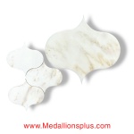 Grecian White Marble Waterjet Cut Tile - Design 33