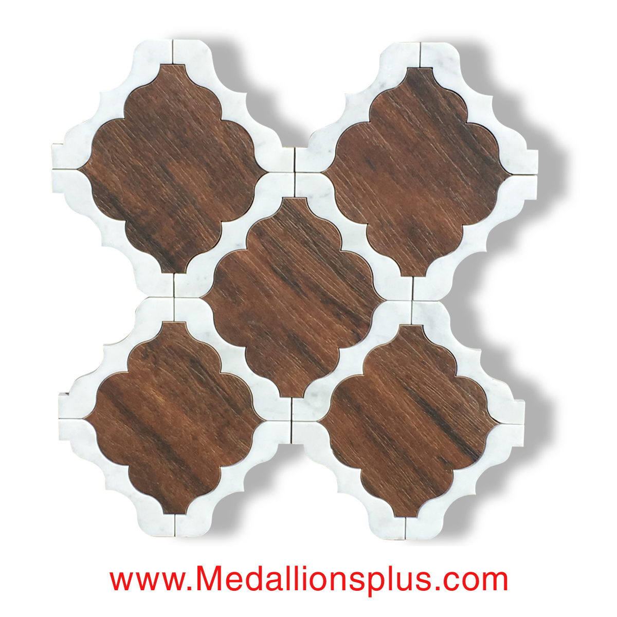 Waterjet Tile - Design 30 Marble - Wood Porcelain B