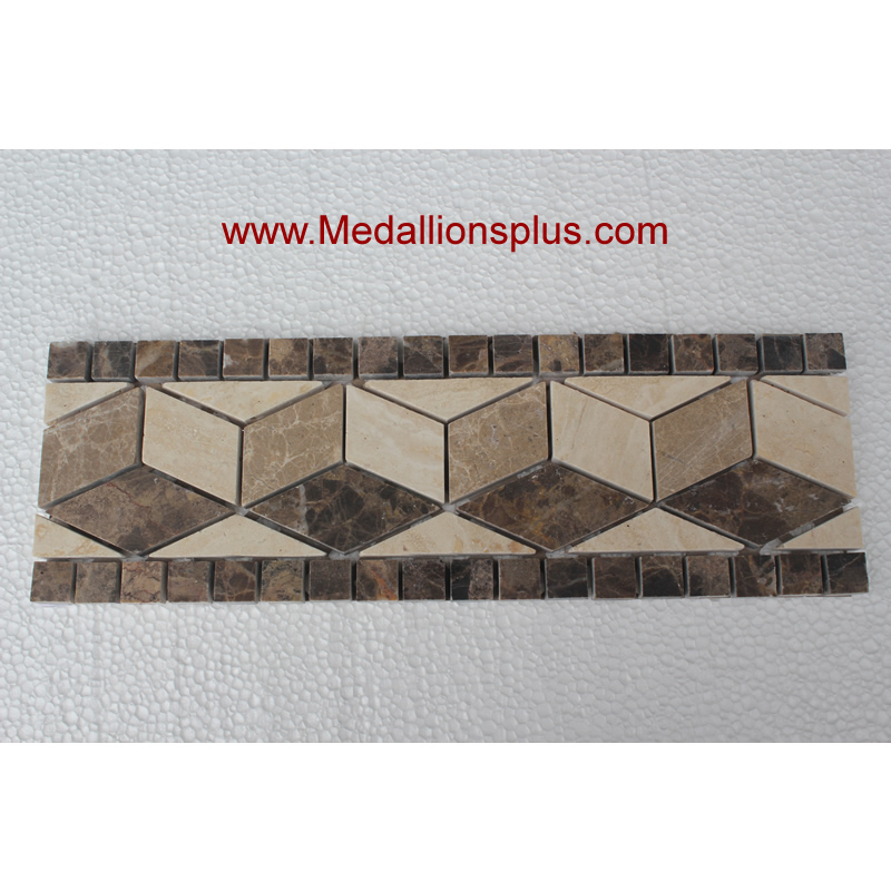 Dark Marble - Tile Border 4" x 12"