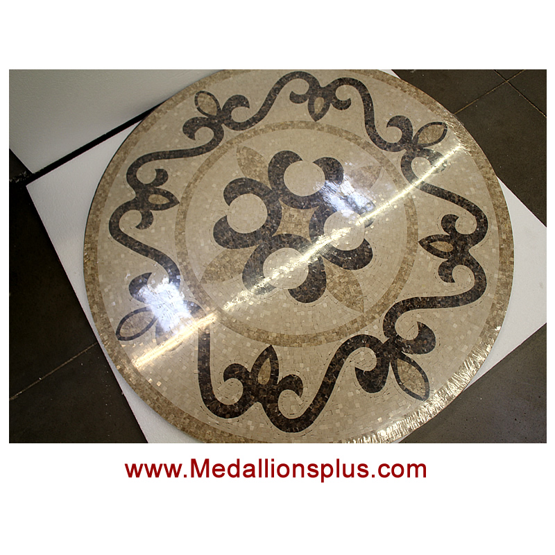 Seville 60" Polished Mosaic Floor Medallion