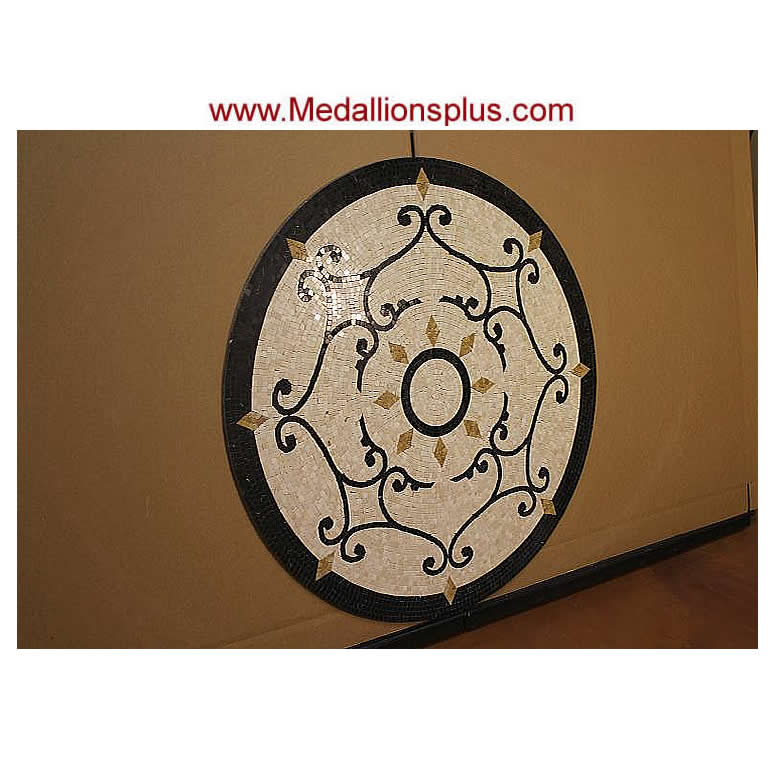 RUBY, 24" Mosaic Medallion - Polished