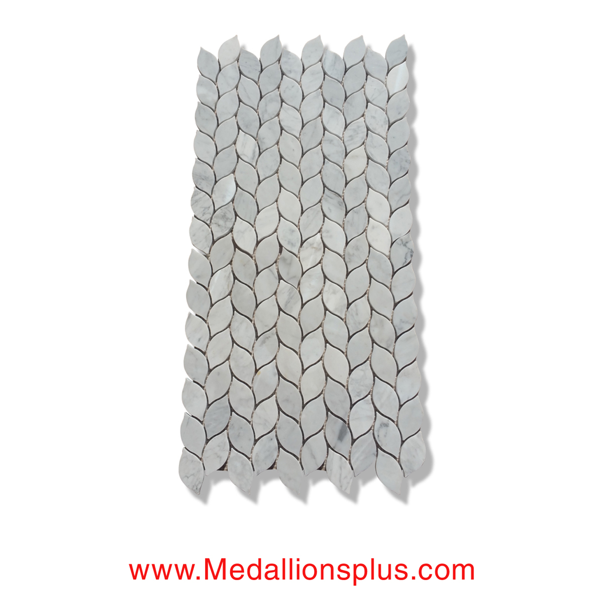 Leaves - Carrara Marble Polished Mosaic Tiles