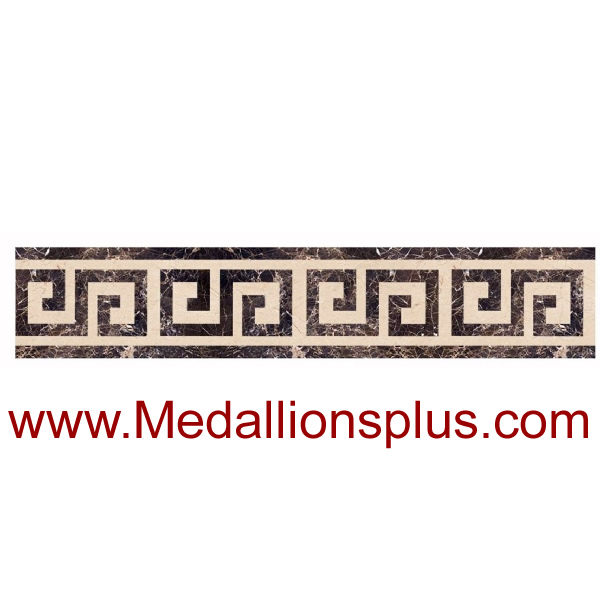 Greek waterjet tile border  5 x 18