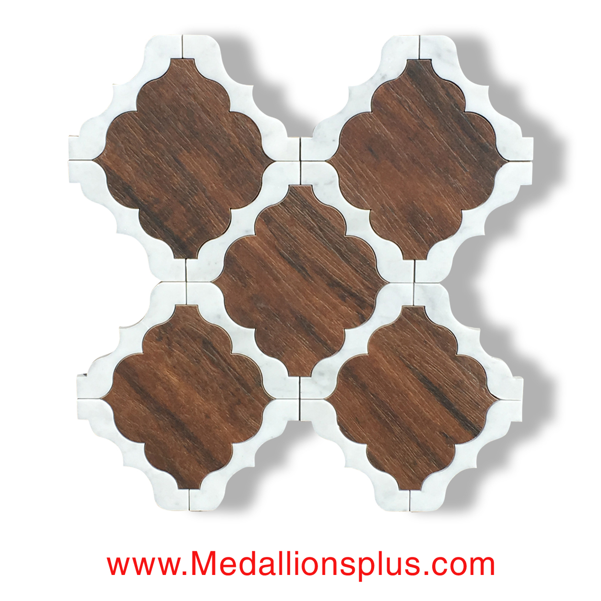 Waterjet Tile - Design 30 Marble - Wood Porcelain B